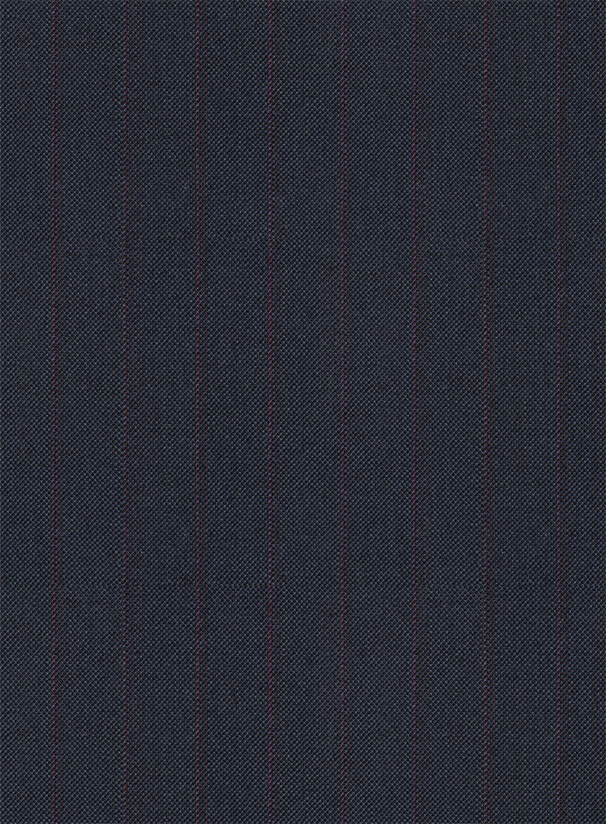 Scabal Tornado Stripes Midnight Blue Wool Jacket - Image 4