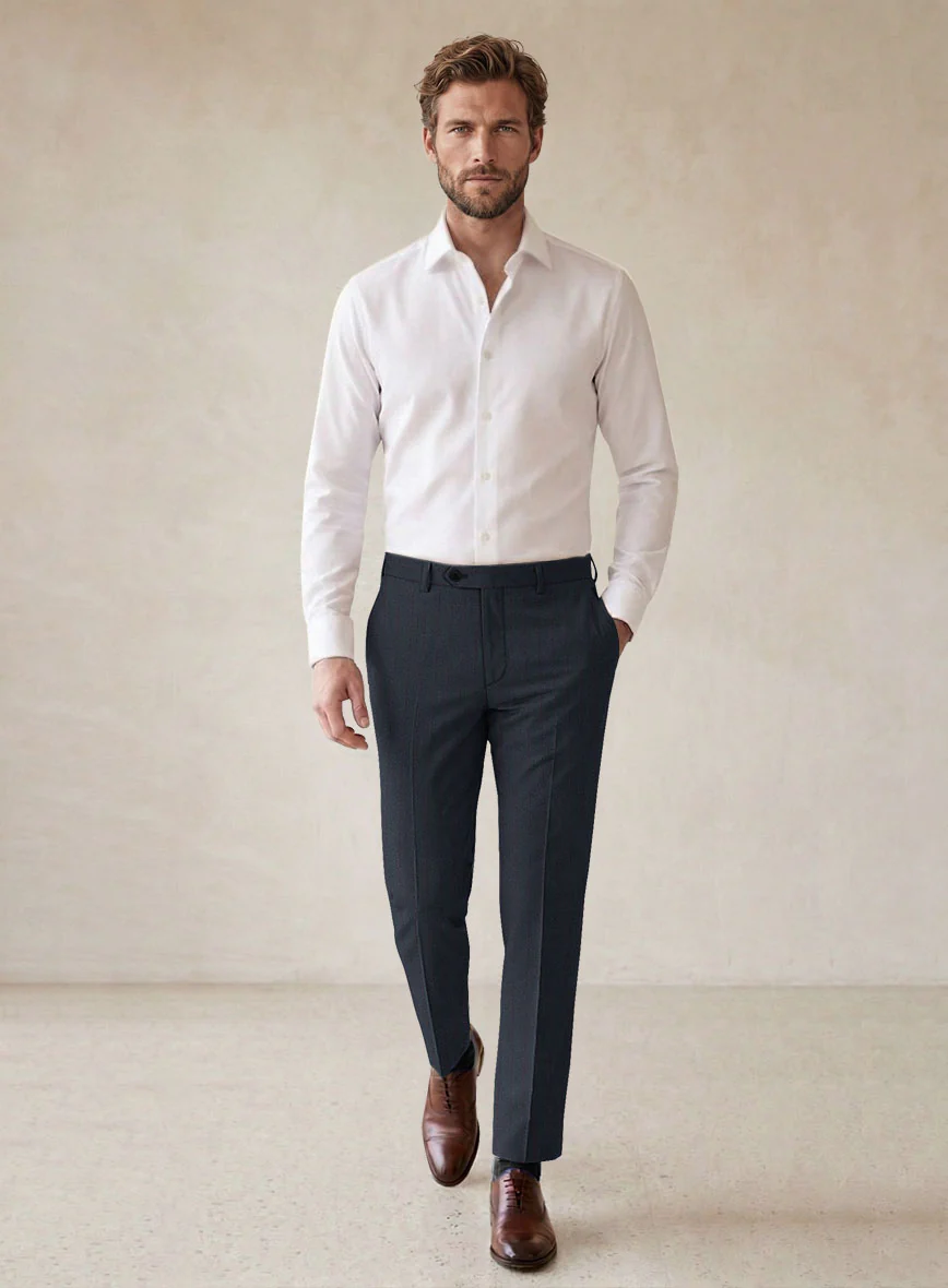 Scabal Tornado Stripes Midnight Blue Wool Suit - Image 8