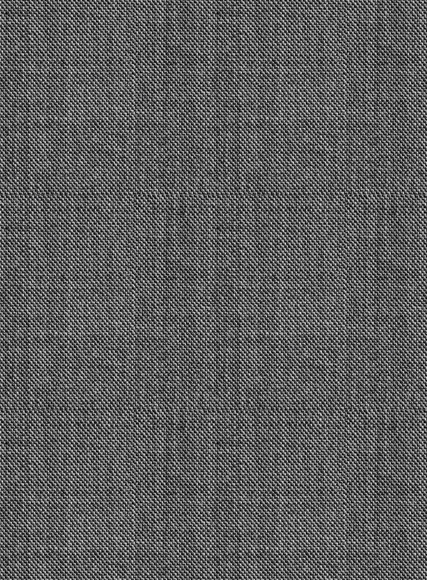 Scabal Tornado Twill Gray Blue Wool Pants - Image 4