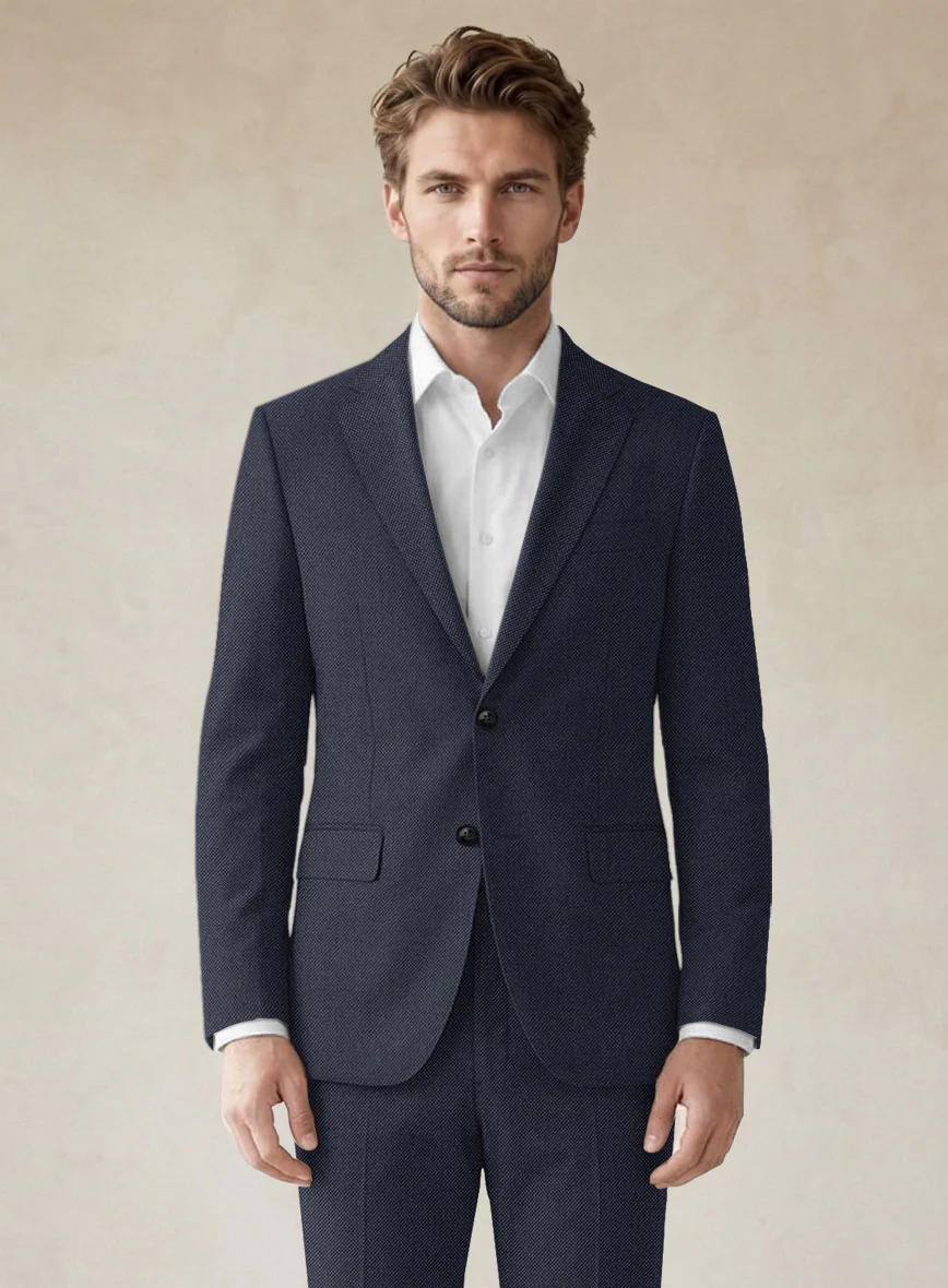 Scabal Tornado Twill Navy Blue Wool Jacket - Image 2