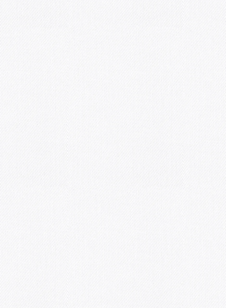 Scabal White Cotton Stretch Pants - Image 4