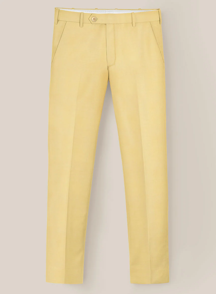 Scabal Yellow Wool Pants - Image 2
