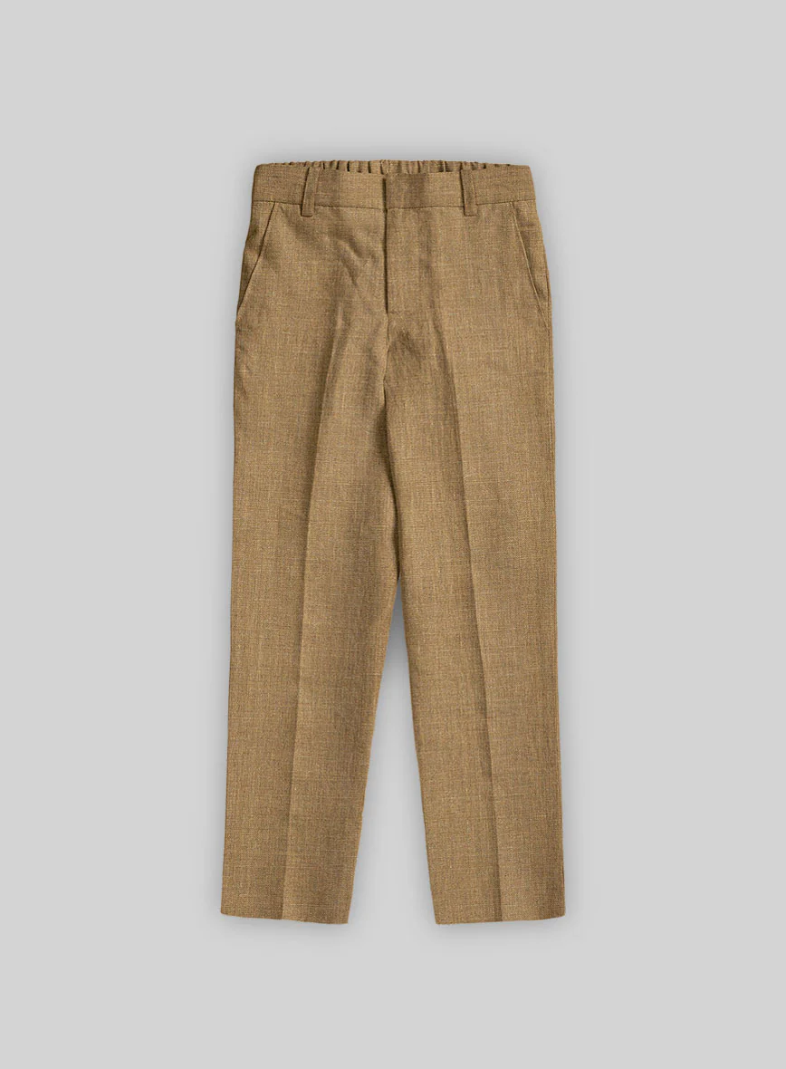 Sepia Brown Linen Boys Suit - Image 3