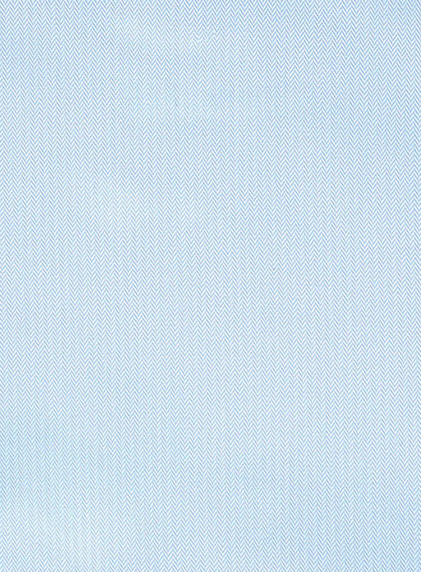 Sky Blue Herringbone Cotton Shirt - Image 5