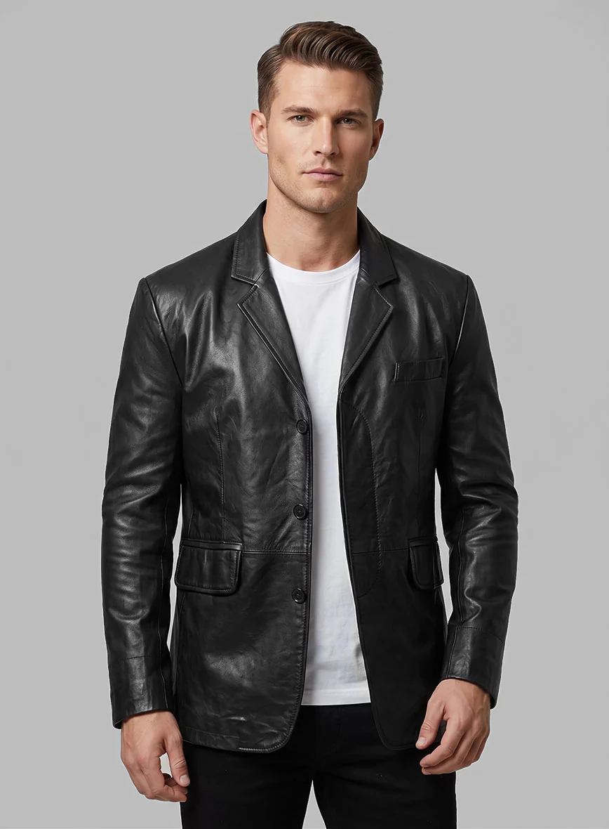 Smith Leather Blazer - Image 7