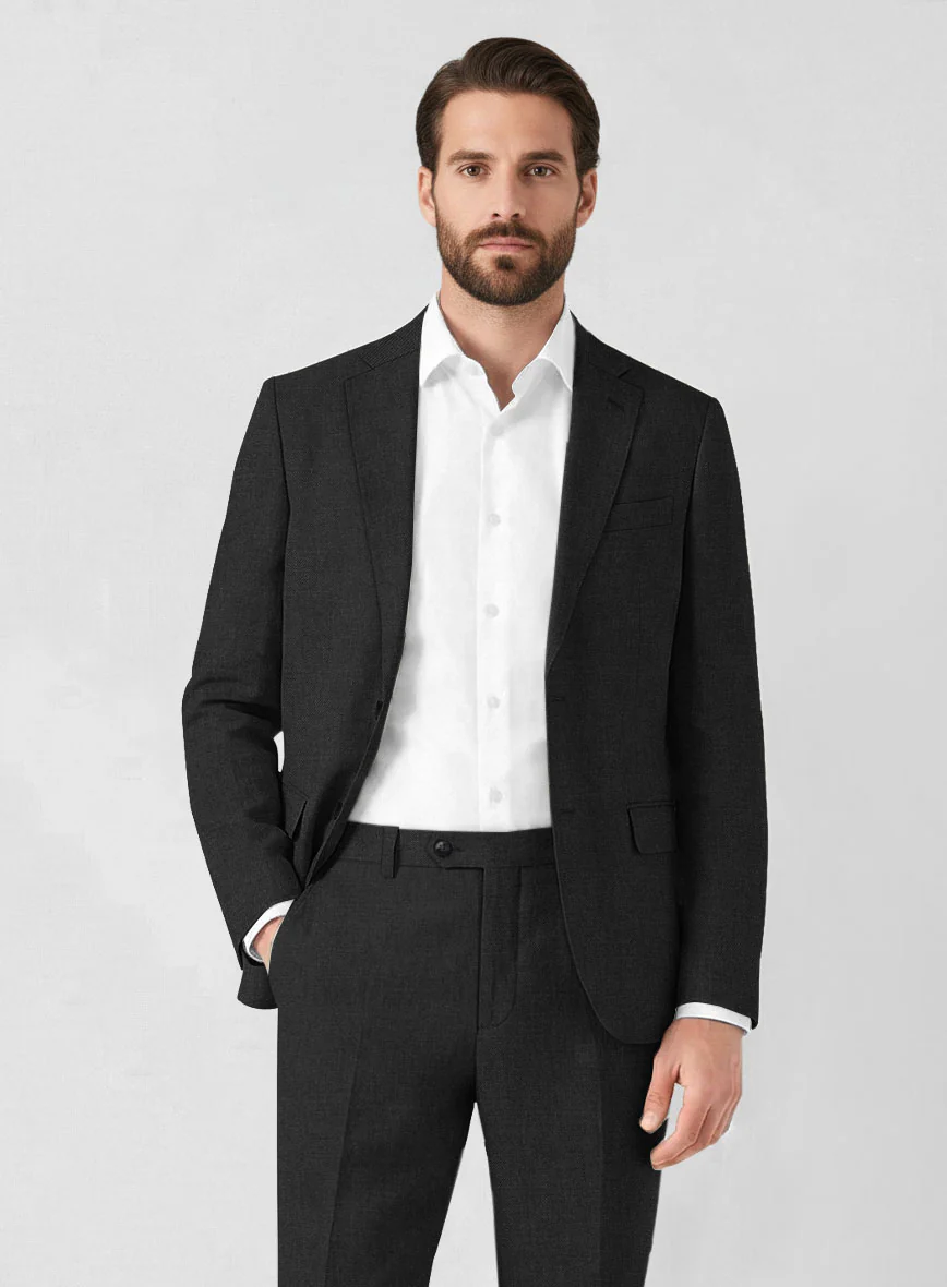 Solbiati Art Du Lin Black Linen Jacket - Image 2