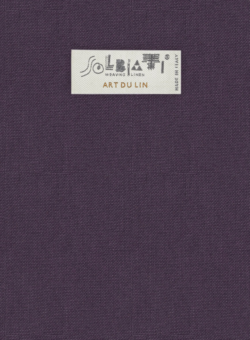 Solbiati Art Du Lin Dark Lavender Linen Suit - Image 8