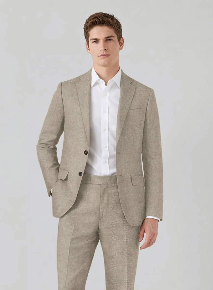 Solbiati Art Du Lin Hazel Brown Linen Suit - Image 4