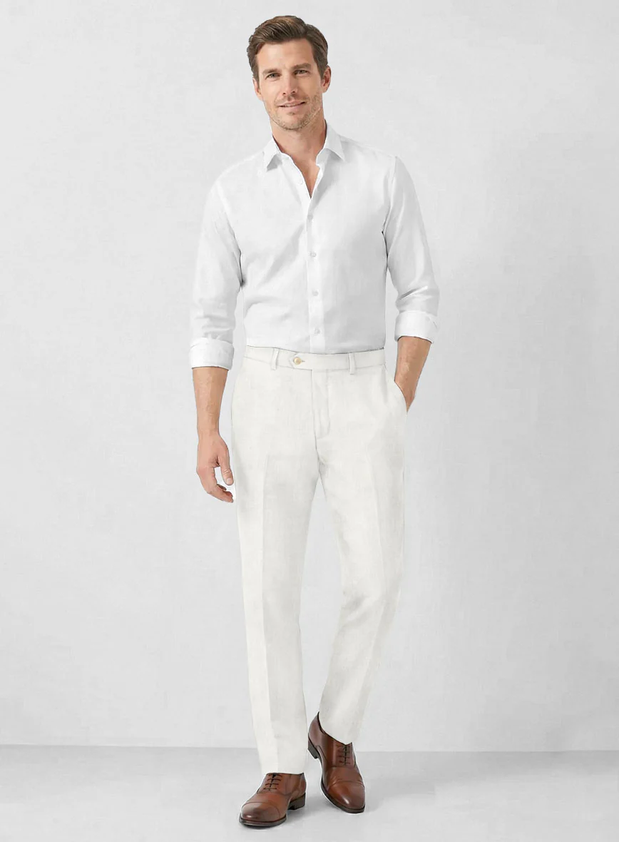 Solbiati Art Du Lin Ivory Linen Suit - Image 7