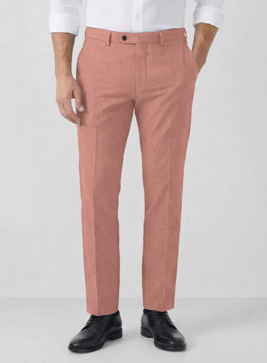Solbiati Art Du Lin Light Melon Linen Pants