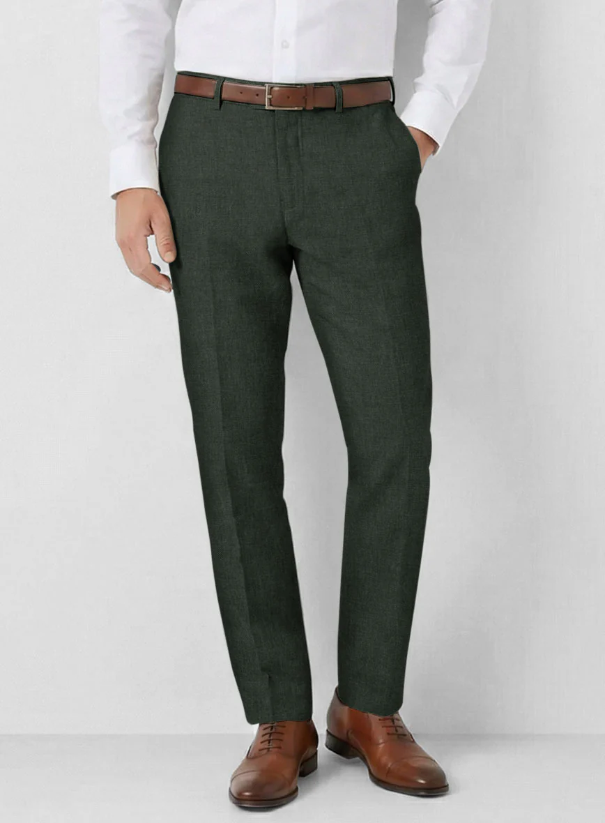 Solbiati Art Du Lin Palm Green Linen Pants