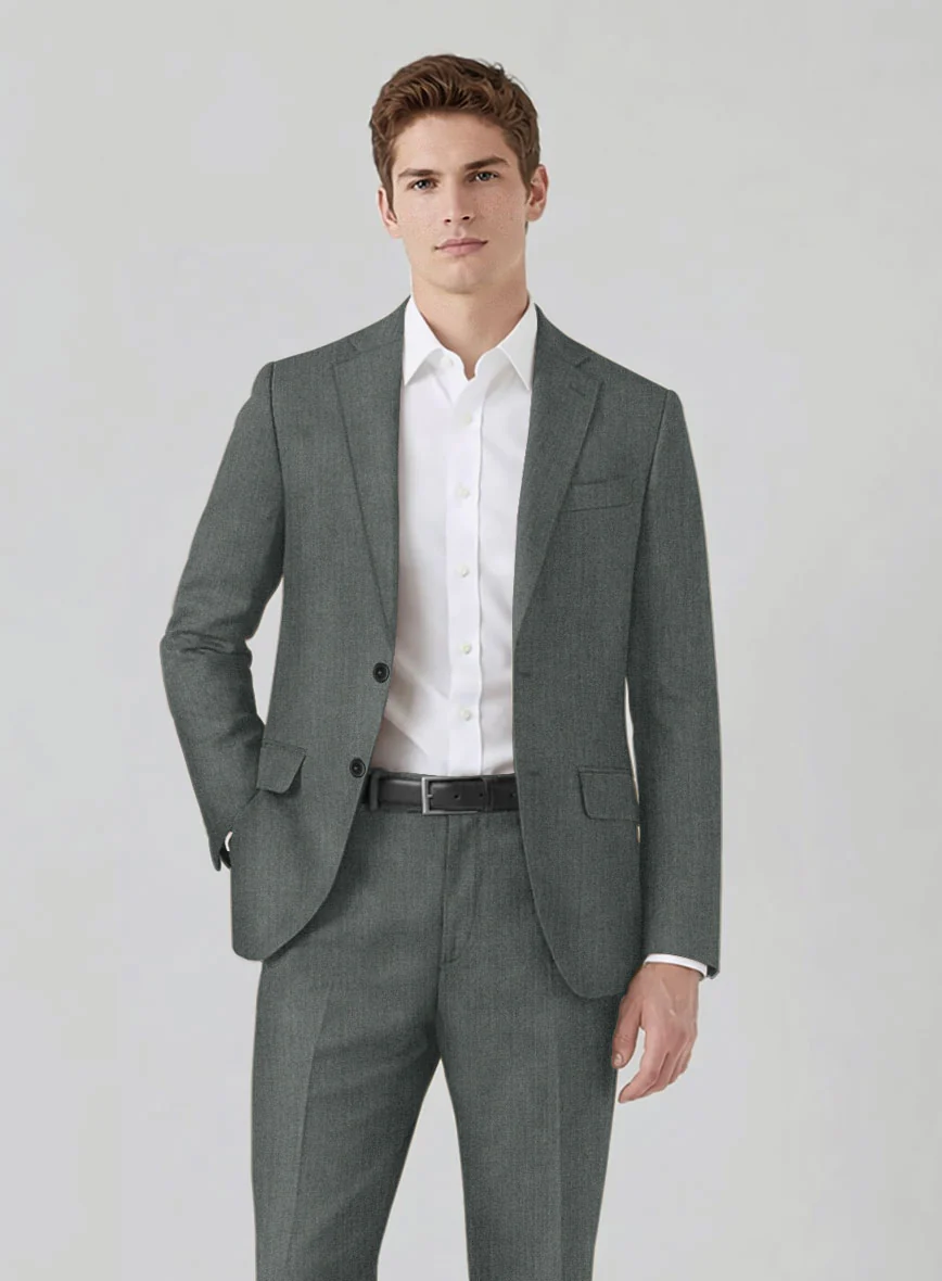Solbiati Blue Green Herringbone Linen Jacket - Image 2