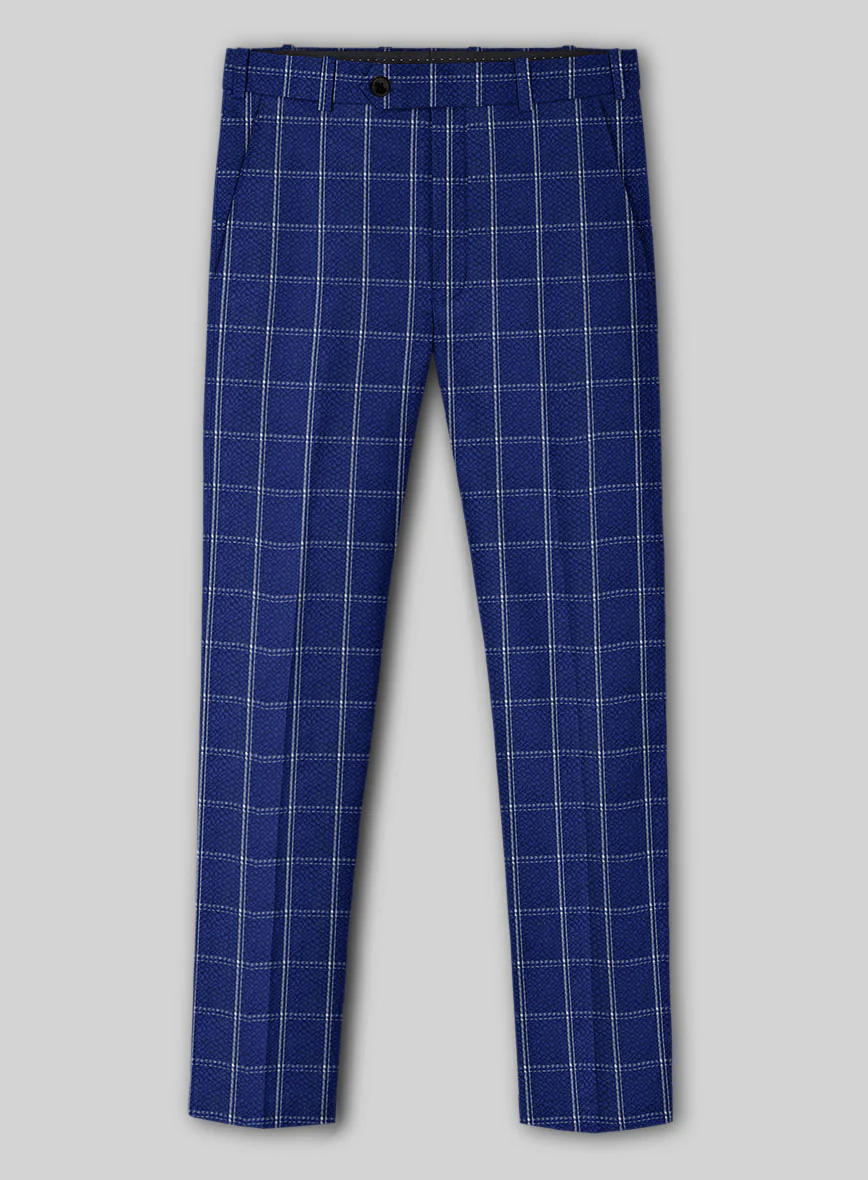 Solbiati Cobalt Blue Checks Seersucker Suit - Image 5