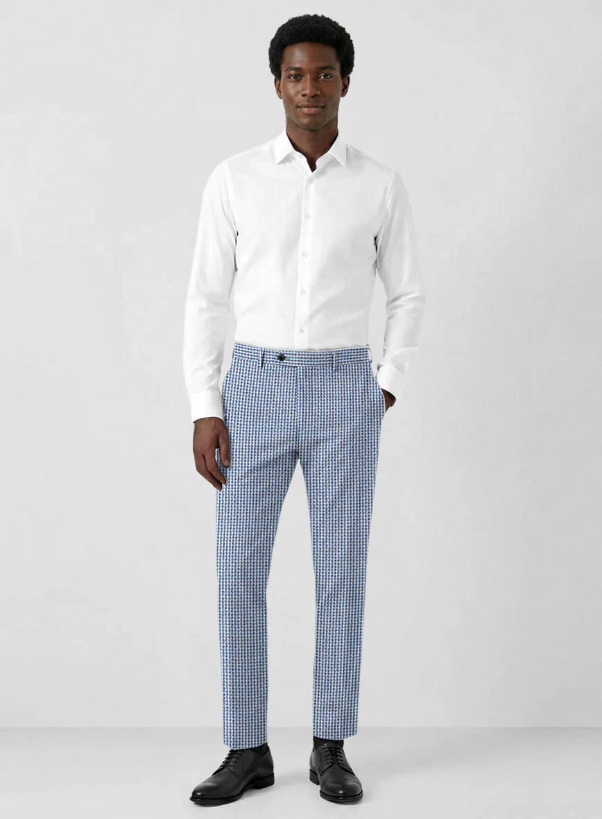 Solbiati Gingham Blue Seersucker Suit - Image 7