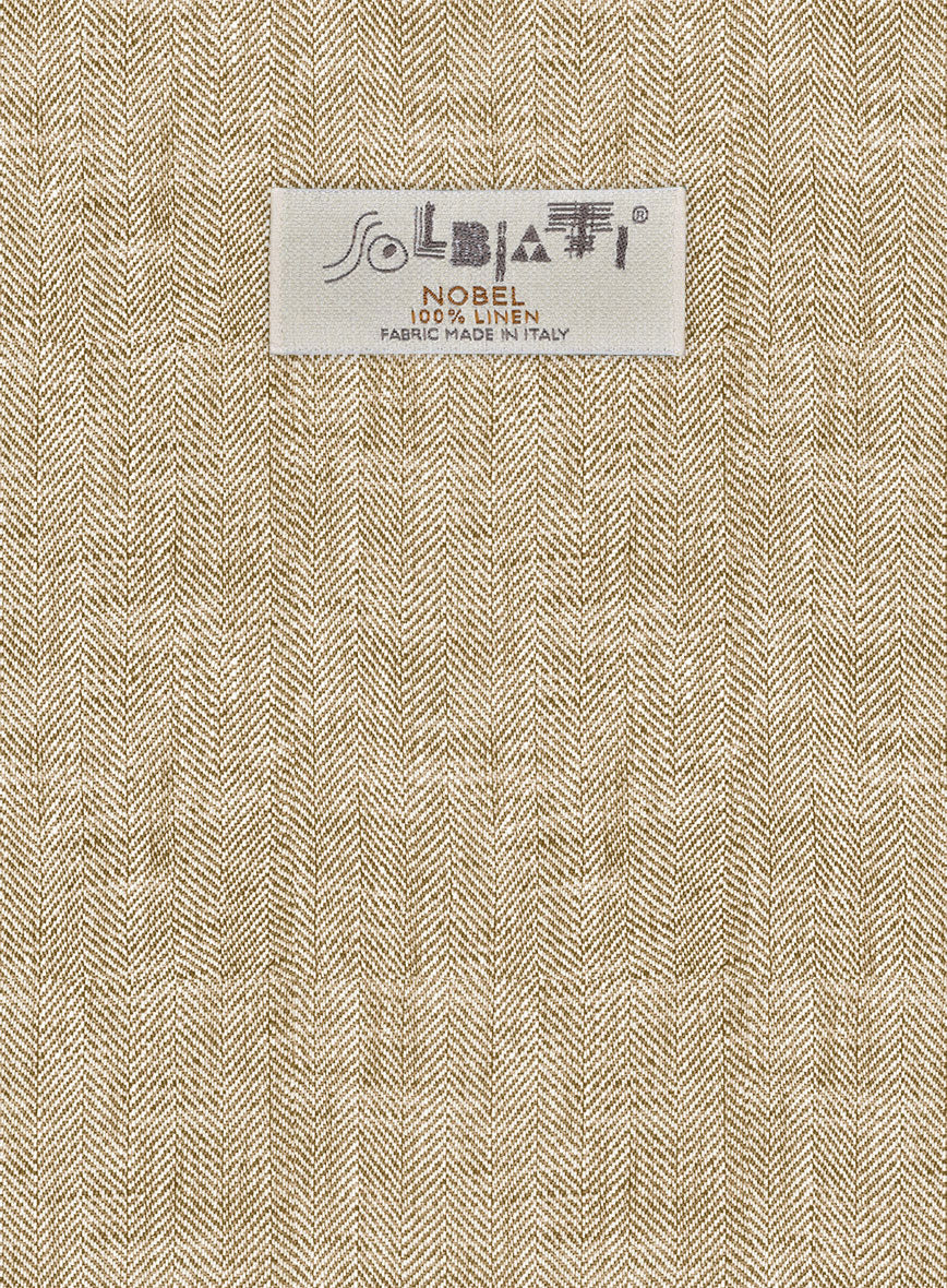 Solbiati Herringbone Beige Linen Suit - Image 6