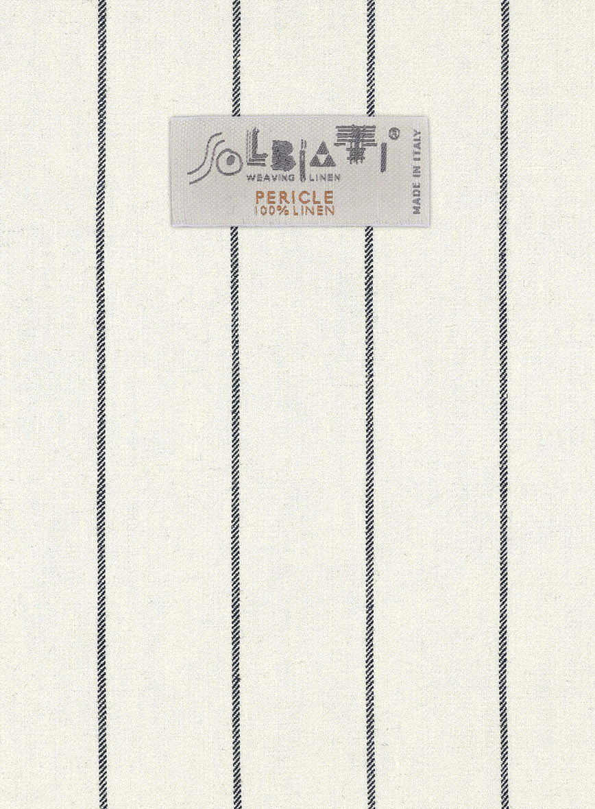Solbiati Ivory Wide Stripe Linen Suit - Image 8