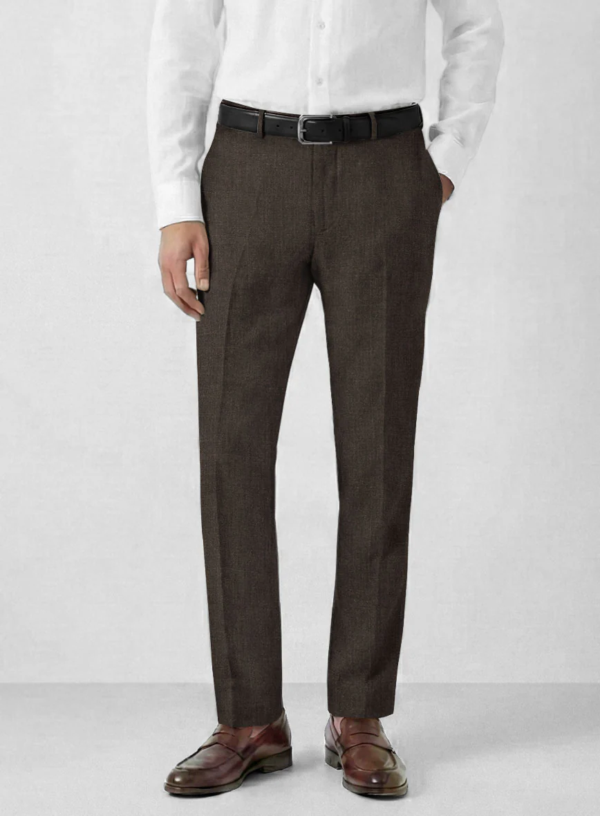 Solbiati Pericle Dark Brown Linen Pants