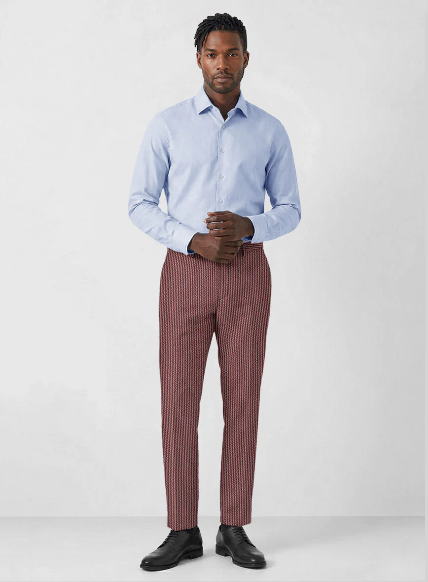 Solbiati Rosewood Seersucker Pants - Image 3