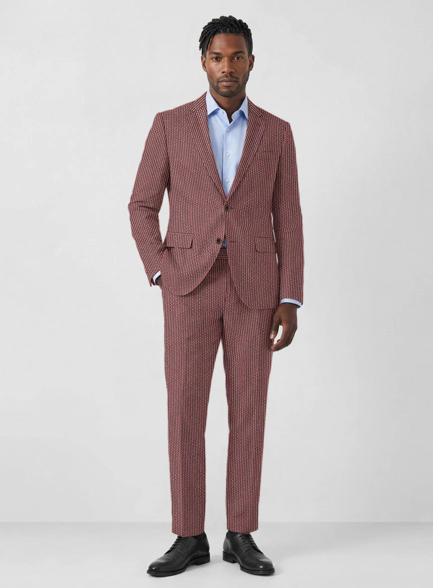 Solbiati Rosewood Seersucker Suit