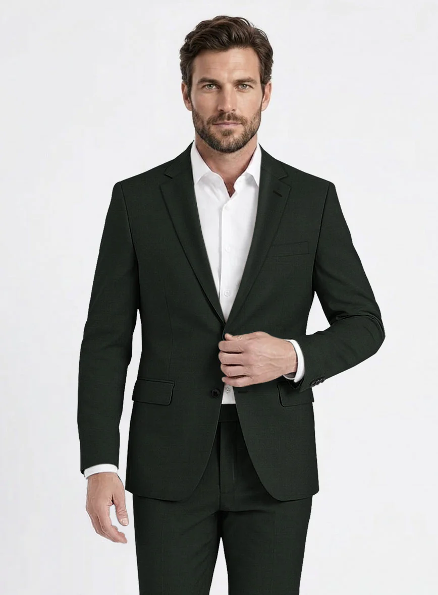 Stretch Green Wool Suit - Image 5