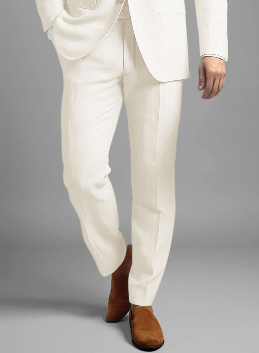 Stylbiella Cream Linen Pants - Image 2