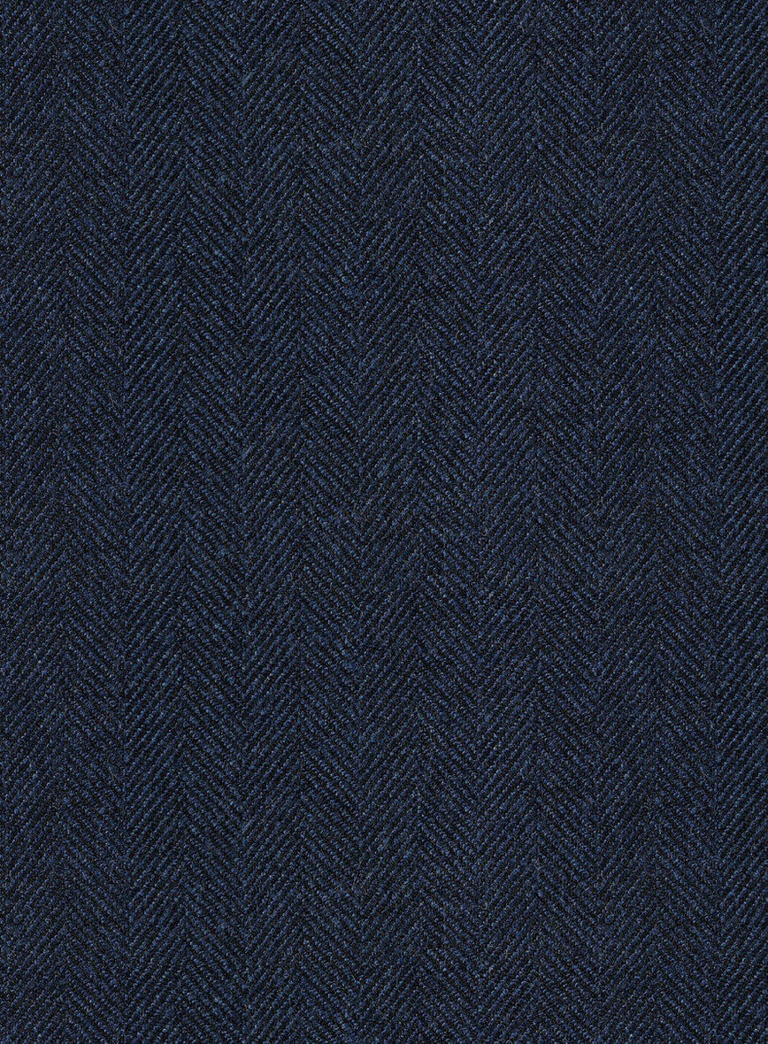 Trucker Showman Blue Herringbone Tweed Shirt - Image 4