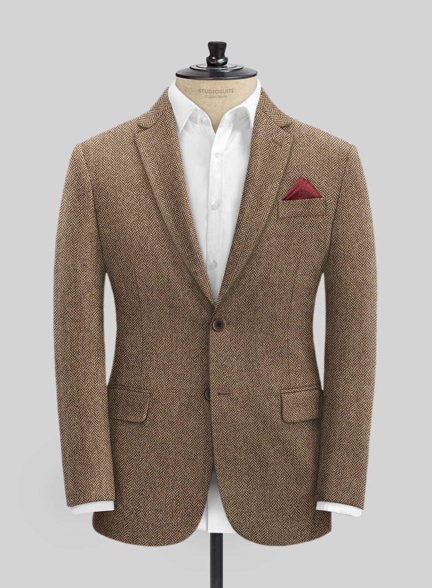 Tweed Suit Big and Tall - Irish Brown Herringbone - Image 4