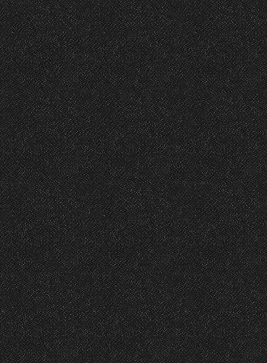 Vintage Plain Black Tweed Double Breasted Suit - Image 7
