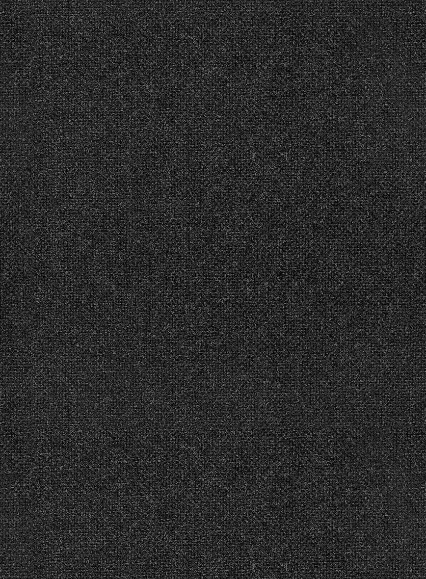 Vintage Rope Weave Charcoal Tweed Double Breasted Suit - Image 7