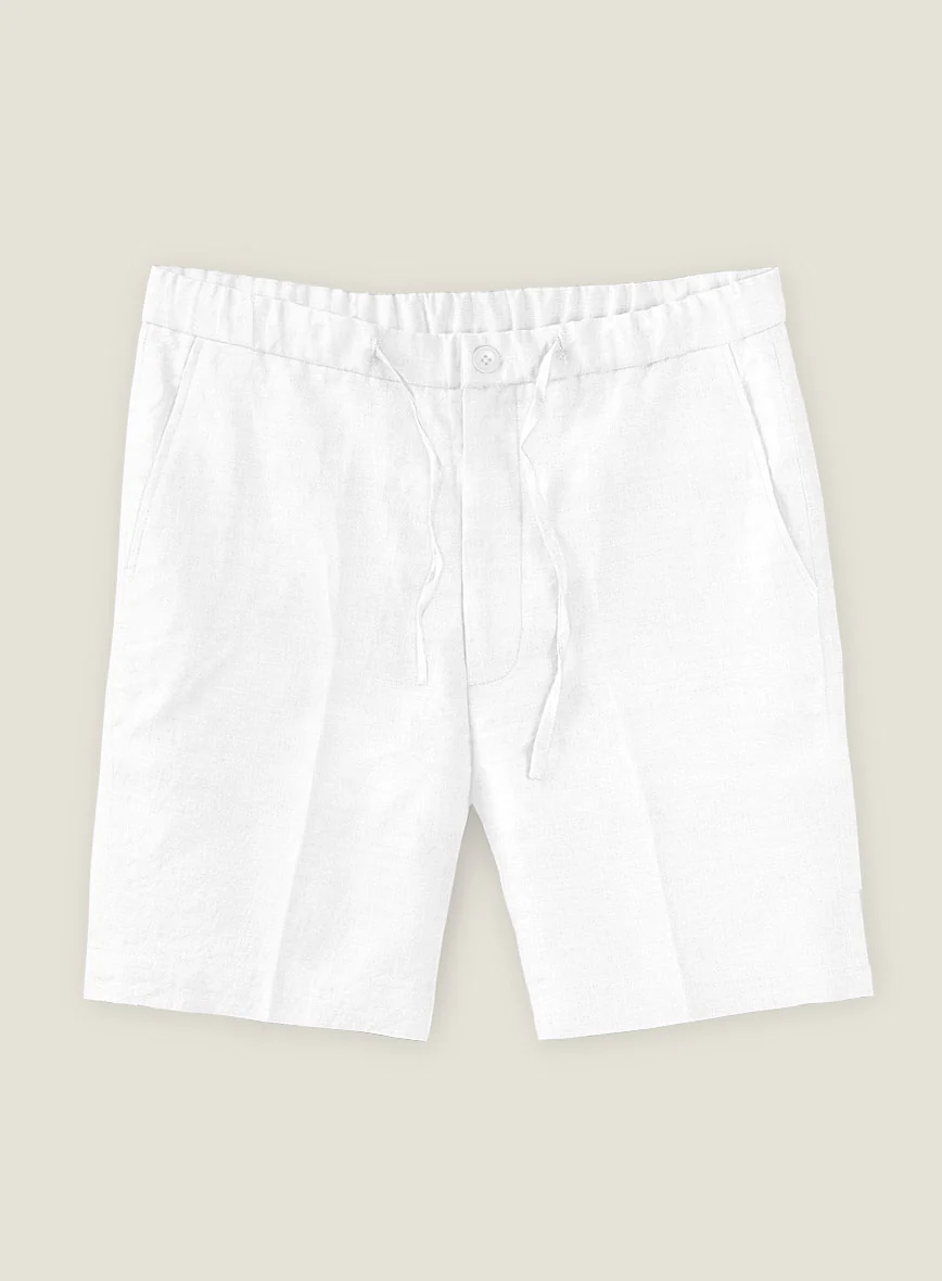 White Linen Shorts