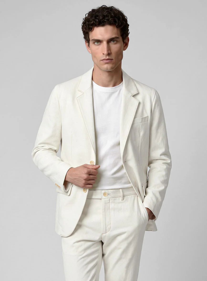 White Selvedge Denim Jacket - Image 2