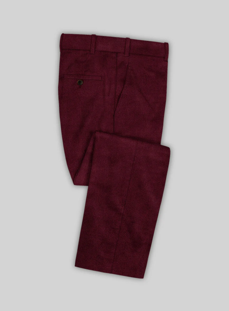 Wine Velvet Pants - Image 3