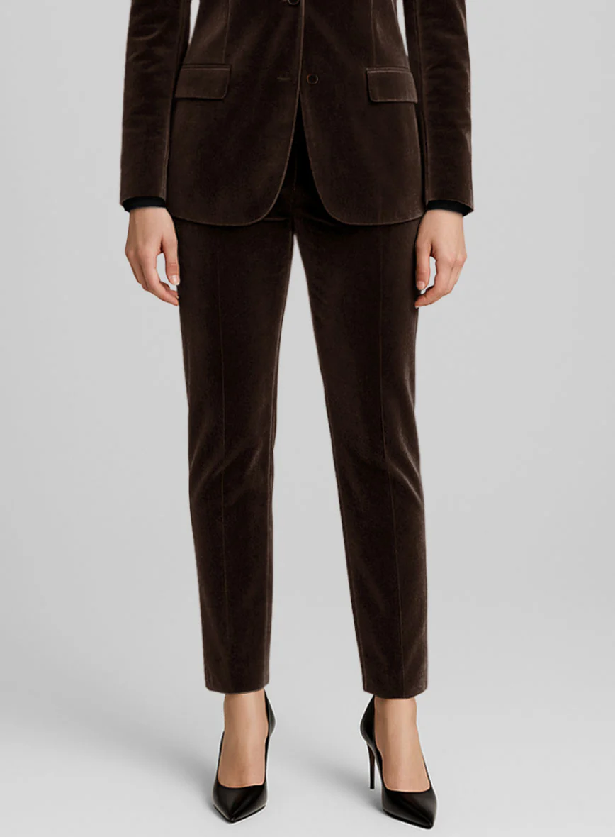 Women's Brown Velvet Pants
