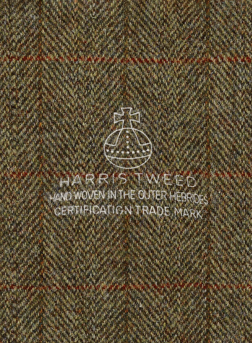 Women's Harris Tweed Country Brown Check Pants - Image 2