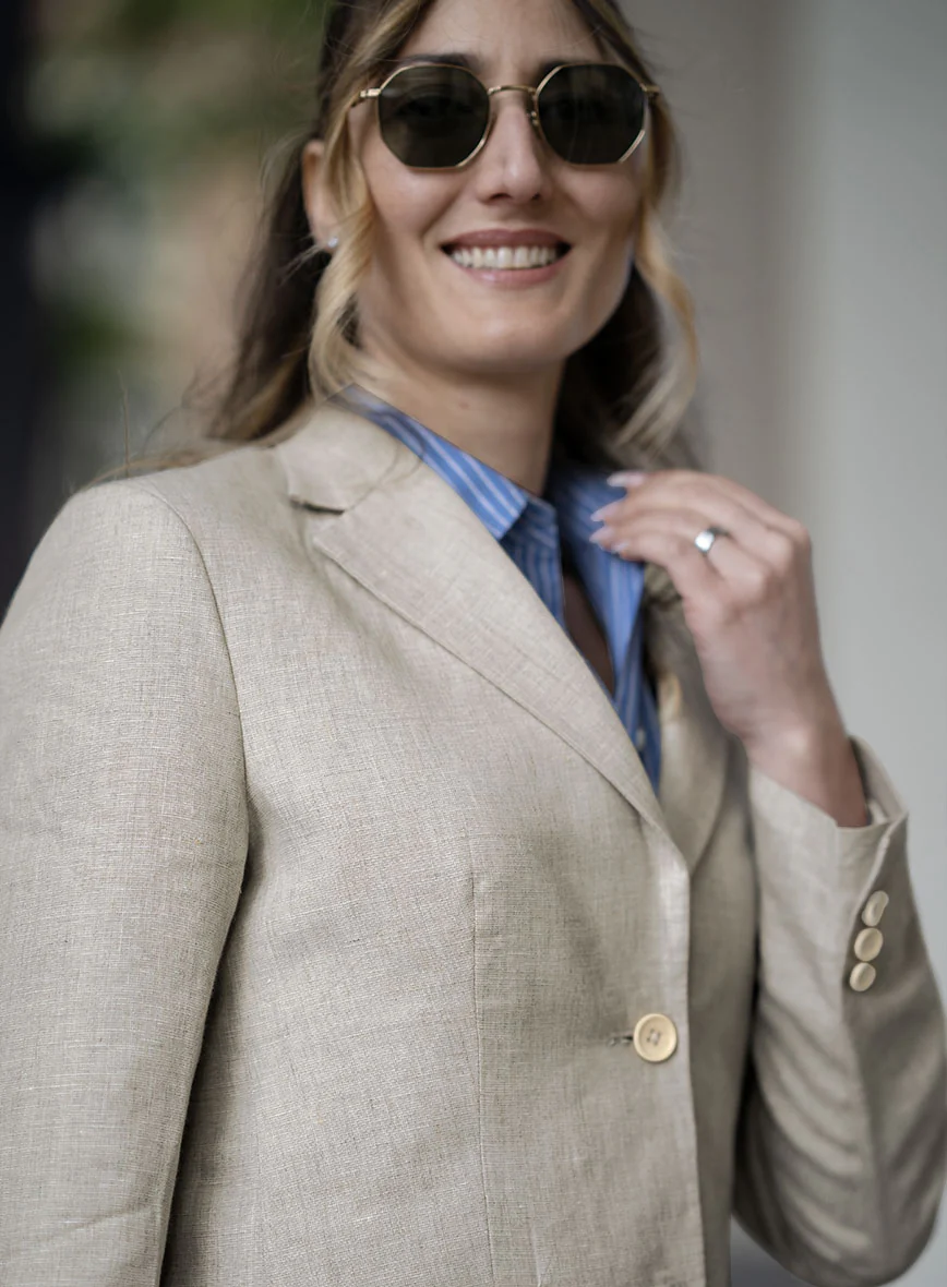 Women's Italian Meadow Linen Jacket - Image 2