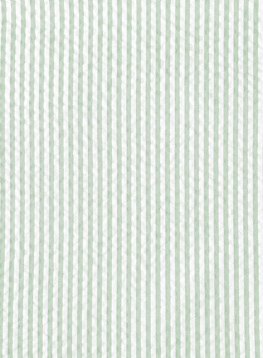 Women's Light Green Seersucker Pants - Image 2