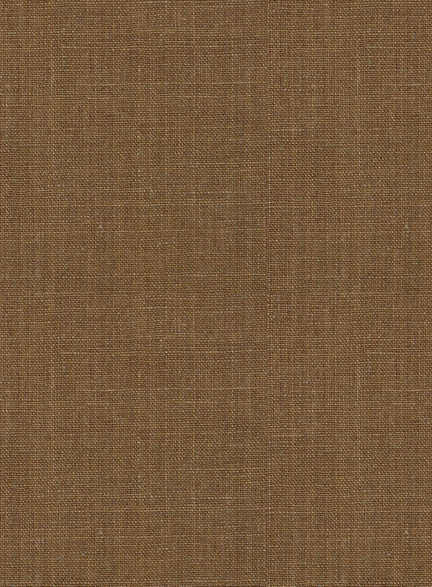 Women's Sepia Brown Linen Pants - Image 2
