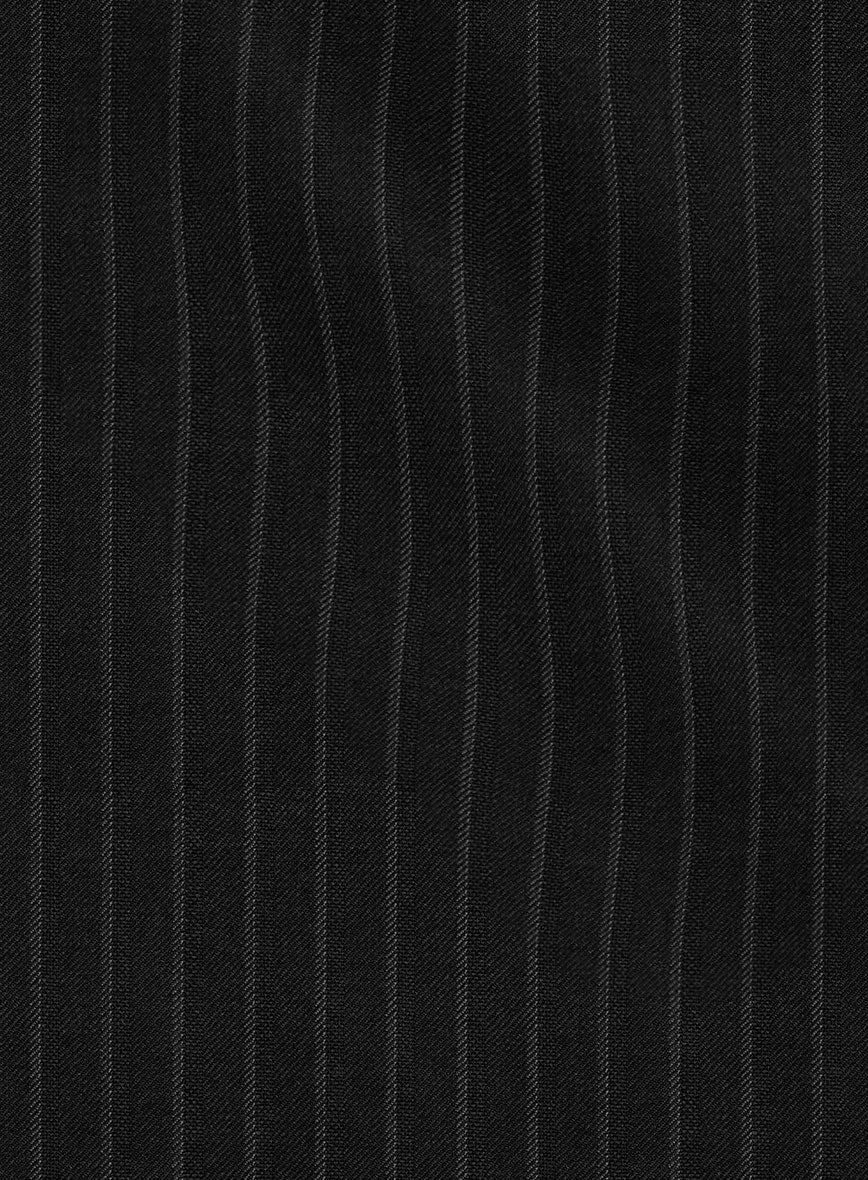 Women's Windsor Black Stripe Wool Pants - Image 2