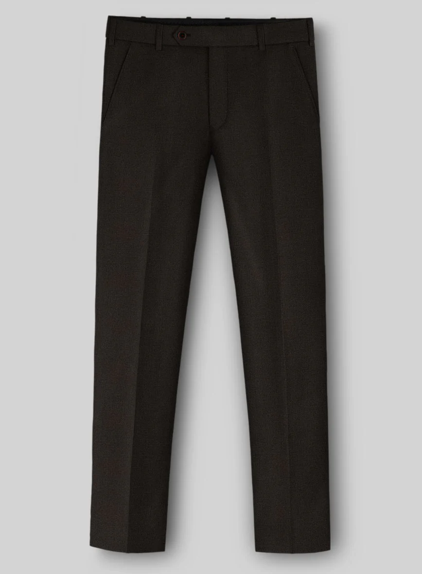 Worsted Dark Brown Wool Suit - Image 4