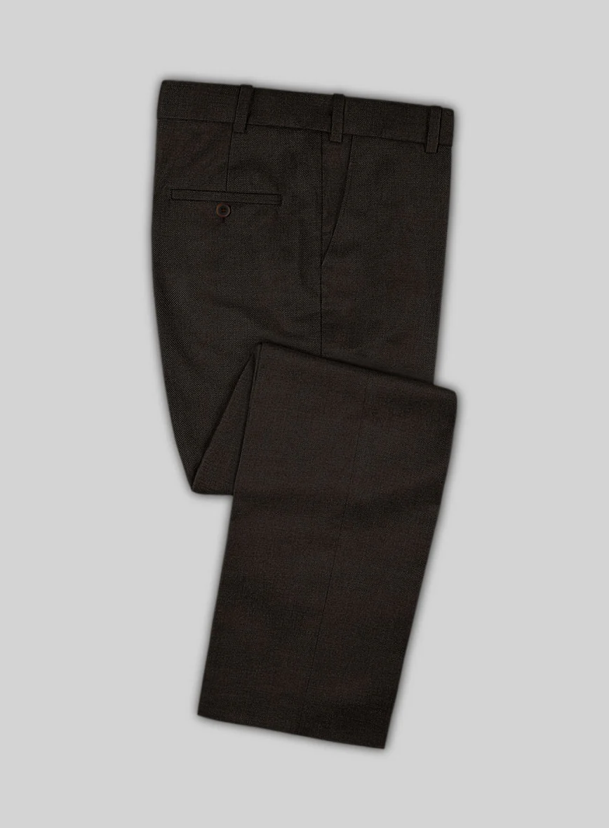 Worsted Dark Brown Wool Suit - Image 5