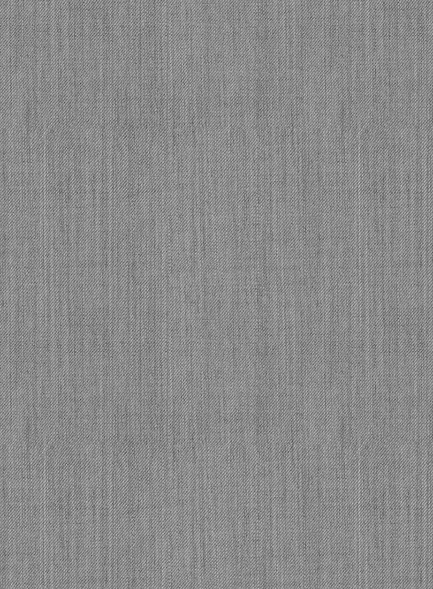 Worsted Light Gray Wool Double Breasted Jacket - Image 4