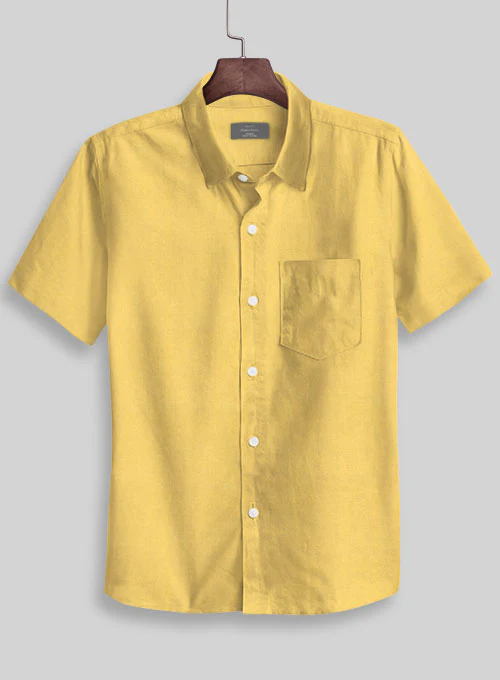 Yellow Stretch Twill Shirt